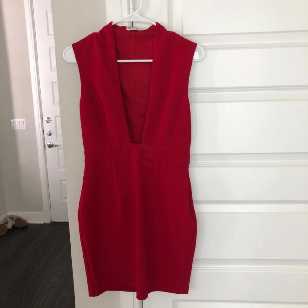 Red mini dress